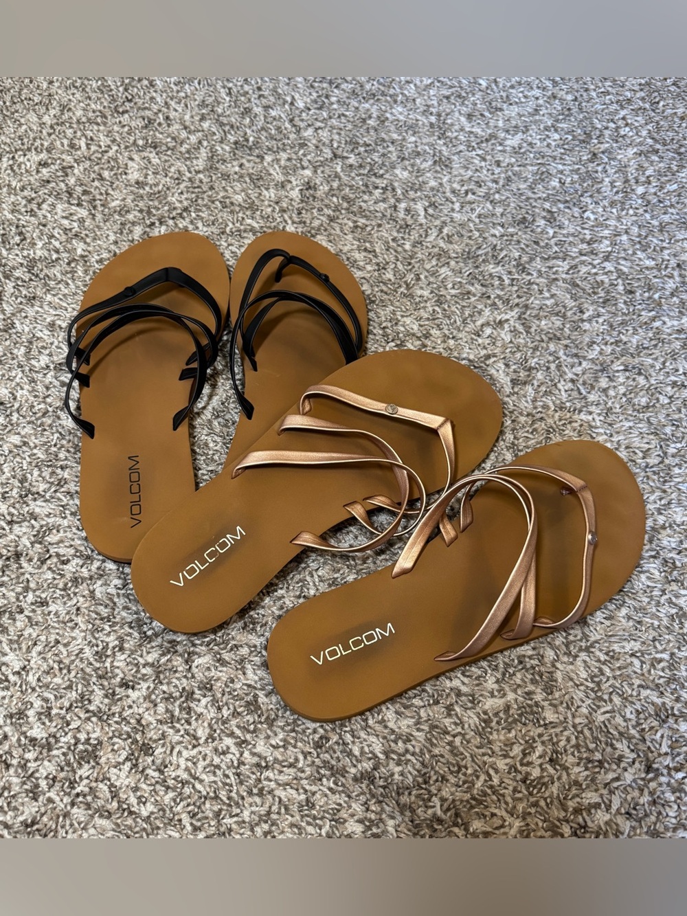 TWO PAIRS of Volcom Sandals